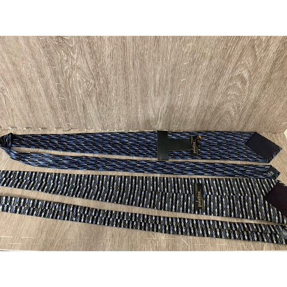 Set of 5 Palatina Vintage Men's Silk Necktie Collection Geometric - Picture 9 of 13